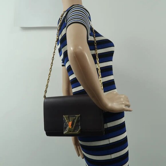 Louis Vuitton Chain Louise Purple Leather Shoulder Bag 922-041125 - Picture 11 of 11